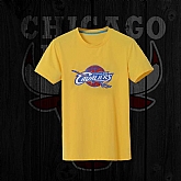 Men's Cavaliers Fresh Logo Yellow Short Sleeve T-Shirt FengYun,baseball caps,new era cap wholesale,wholesale hats